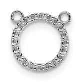 10k White Gold Open Circle Necklace w/out Chain Mounting