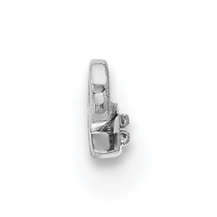 10k White Gold Tiny Bar Mounting only