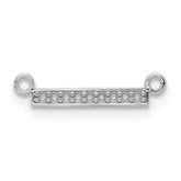 10k White Gold Tiny Bar Mounting only