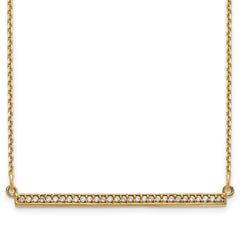 10ky Diamond Bar Necklace