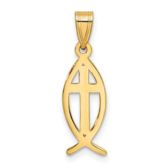 10k Ichthus Fish Pendant