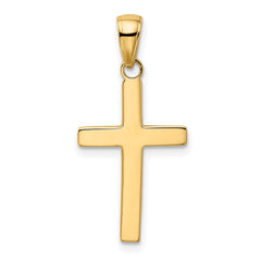 10k Polished Cross Pendant