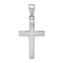 10k White Gold Polished Cross Pendant