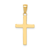 10 Karat Polished Cross Pendant | Sophia Jewelers