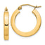 10k 3mm Polished Square Hoop Earrings