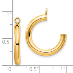10k Polished Tube Hoop Earring Jackets
