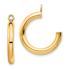 10k Polished Tube Hoop Earring Jackets