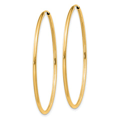 10k 1.5mm Polished Round Endless Hoop Earrings