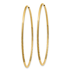 10k 1.25mm Diamond-cut Endless Hoop Earring