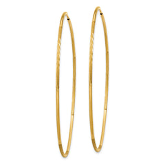 10k 1.25mm Diamond-cut Endless Hoop Earring