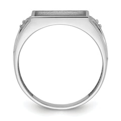 10K White Gold Men's ring Mounting (No Stone Included)