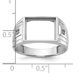 10K White Gold Men's ring Mounting (No Stone Included)
