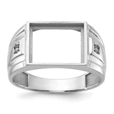 10K White Gold Men's ring Mounting (No Stone Included)
