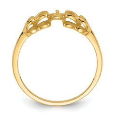 10K Polished Pearl Ring Mounting (No Stone Included)