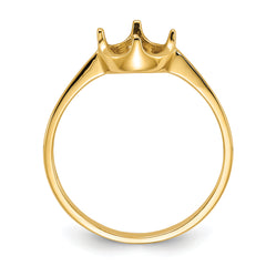 10K Polished Pearl Ring Mounting (No Stone Included)