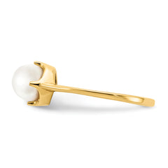 10K 6.5mm FW Cultured Pearl ring