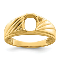 10K Mens Diamond and Onyx Ring Mounting (No Stone Included)