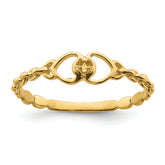 10K .01ct. Diamond Heart Ring Mounting (No Stones Included)