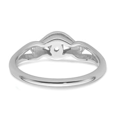 10K White Gold Diamond Ring Mounting (No Stones Included)