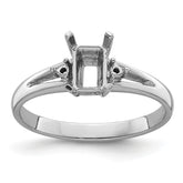 10K White Gold Diamond & Gemstone Ring Mounting (No Stones Included)