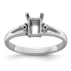 10K White Gold Diamond & Gemstone Ring Mounting (No Stones Included)