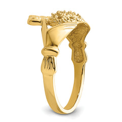 10K Claddagh Ring Mounting (No Stones Included)