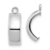 10k White Gold Polished Earring Jackets
