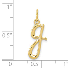 10k Yellow Gold Letter g Initial Charm