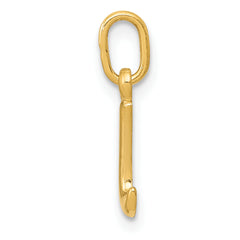 10k Yellow Gold Letter i Initial Charm