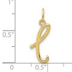 10k Yellow Gold Letter l Initial Charm