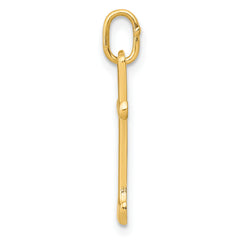 10k Yellow Gold Letter t Initial Charm