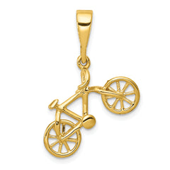 10kt Yellow Gold Polished Bicycle Pendant