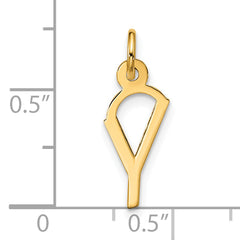 10k Large Slanted Block Initial Y Charm
