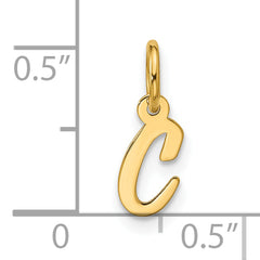 10k Small Script Initial C Charm