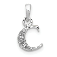 10KW Diamond Initial C Pendant