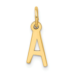 10k Small Slanted Block Initial A Charm