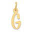 10k Small Slanted Block Initial G Charm