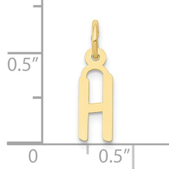 10k Small Slanted Block Initial H Charm