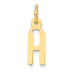 10k Small Slanted Block Initial H Charm
