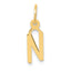 10k Small Slanted Block Initial N Charm