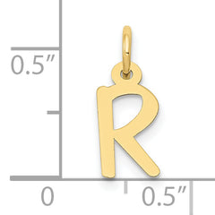 10k Small Slanted Block Initial R Charm