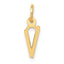 10k Small Slanted Block Initial V Charm