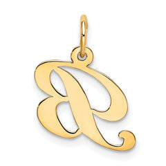 10K Small Fancy Script Initial B Charm