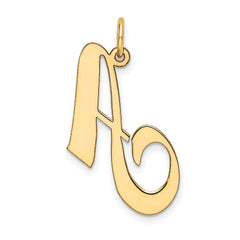 10k Large Fancy Script Letter A Initial Charm