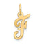 10k Small Script Initial F Charm