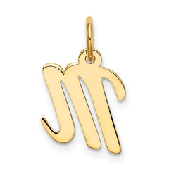 10k Small Script Initial M Charm