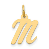 10k Small Script Initial M Charm