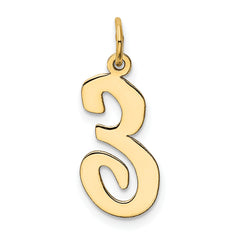 10k Large Script Letter E Initial Charm