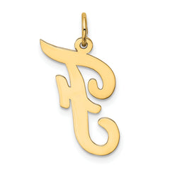 10k Large Script Letter F Initial Charm