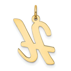 10k Large Script Letter H Initial Charm